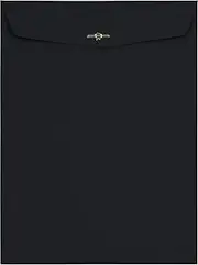 LUXPaper 9 x 12 Open End Envelopes | Clasp | Midnight Black | 80lb. Text | 1,000 Qty