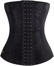 [ｙｓｅｓｉｅｒ] Women Corset Waist Trainer Tummy Girdle Belt Body Shaper Training Corset Trimmer Underbust Corset Cincher Ladies Black Hourglass Waist Cinchers
