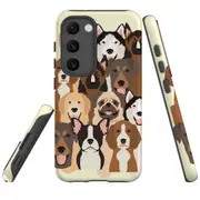 For Samsung Galaxy S23+ Plus Case Shielding Cover, Seamless Dogs