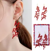 Christmas Snowflake Earrings Christmas Earrings Alloy Fun Christmas Earrings