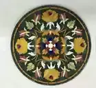 18'' Green round Marble Table Top coffee Corner Inlay lapis Handmade Decor C123