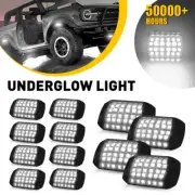 12X Rock Lights Underglow Underbody Under Car Truck Glow Pure White LED Light ER