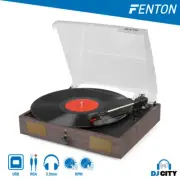 Fenton RP106DW Vinyl Record Player Dark Wood with USB and RCA