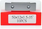 50mm 2 inch Square Paint Scraper Carbide Blades Cutters Blades 2 Edges Replaceable Knives 50x 12 x 1.5mm for Woodworking Spiral/Helical Planer Cutter Head, 10pcs