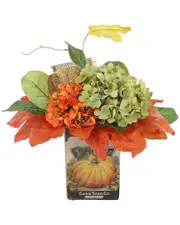 Creative Displays Traditional Hydrangea Fall Floral with Oak Leaves