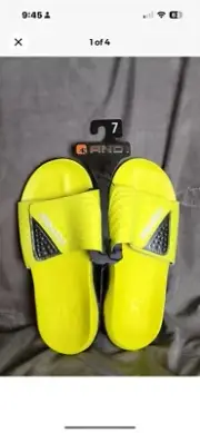 And1 Men's Size 7 Lime Swish 2.0 Adjustable Strap Slide Sandal