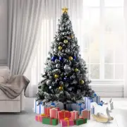 NNEDPE Snow-Tipped Snowflocked Artificial Christmas Tree 1.5m - 550 Tips