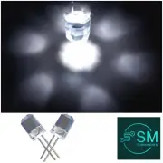 100PC 8mm DIP Clear HEXAGONAL Coolwhite Led Light Emitting Diode DIY Electronic