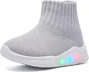 [MORENDL] Toddler Light Up Walking Shoes Baby Non-Slip Sock Shoes Toddler Slip On Sneakers Boys & Girls