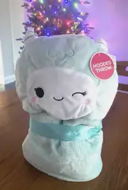 New Squish-mallow - Yollie The Yeti -Plush Hooded Throw/Blanket w/ Hand Corners