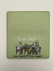 Live Chat, Live Family, Live Happy Leather Checkbook Cover