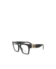 Square logo flat mirror 52 Black