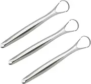 Leona Co 1/2/3/4-Pack Tongue Scraper, Useful Surgical Stainless Steel Tongue Cleaner for Both Adults and Kids, Professional Reduce Bad Breath Metal Tongue Scrapers, Help Your Oral Hygiene (3)