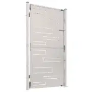 Garden Gate 100x180cm Stainless Steel Security Fence Barrier Lockable Lock