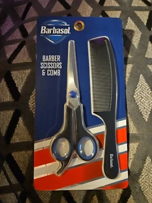 Barbasol Barber Scissors and Styling Comb Set NEW