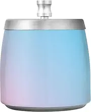 Teal Gradient Blue Pink Colored Blurred Stainless Steel Cigarette Ash Tray with Lid for Home Office Tabletop Outdoor, Cute Non-slip Outdoor Tabletop Ashtray for Men Women