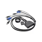 Tripp Lite B032-VU2 2-Port USB/VGA Cable KVM Switch w/Cables & USB Peripheral