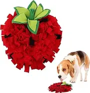 NINEFOX Snuffle Mat for Dogs, Pet Feeding Mats Puppy Sniffing Pad, Strawberry Shaped Snuffle Mat, Cat Doggies Interactive Toys for Multiple Breeds Training and Stress Release (Strawberry)
