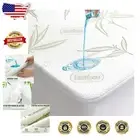 California King Waterproof Mattress Protector - Cooling Bamboo, Soft & Noiseless