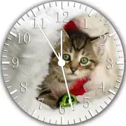 Cute Kitten Cat Frameless Borderless Wall Clock Nice For Gifts or Decor W334