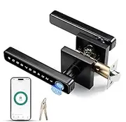 HaiZR Smart Door Lock 4-in-1, Keyless Entry Door Lock, Keypad Door Lock Kit, Smart Lock with APP/Fingerprint/Numeric Keypad and Key Options for Homes, Offices, Hotels and Apartments