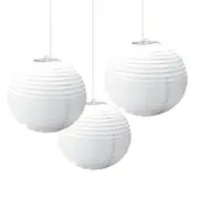 White Paper Lanterns 3pk