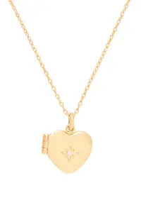 在飛比找ZALORA購物網優惠-Petite Heart 14K Gold Vermeil 