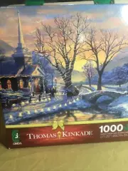 2014 Thomas Kinkade Holiday Evening Sleigh Ride 1000 Piece Puzzle Ceaco Unopened