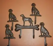 (5) Gift For Grandpa Duck Hunter Rustic Decor Cast Iron Coat Hooks