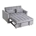 3 In 1 Convertible Sofa Bed, Modern Pull Out Sofa Bed With Adjustable Backrest