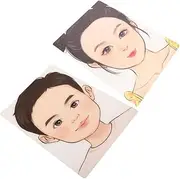 Vaguelly 2 Pcs Children's Drawing Board Makeup Artist Supplies Silicone Makeup Board Face Paint Supplies Makeup Display Board Face Paint Board Make up Mannequin Head Face Painting Plastic