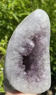 Large Lavender Amethyst Crystal Geode & Pouch Pocket (1kg) | Cluster Quartz