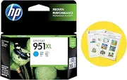 HP 951XL Genuine Original High Yield Cyan Ink Printer Cartridge works with HP Officejet Pro 8100 ePrinter series, HP Officejet Pro 8600 e-All-in-One series - (CN046AA)