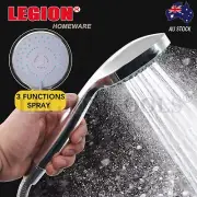 Hand Held Shower Head Handheld Spray Head Chrome 3-Mode ABS