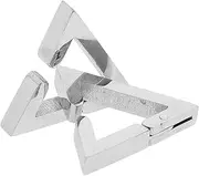[LIFKOME] Versatile Triangle Earrings Geometric Shape Ear Clips Titanium Steel for Women's Fashion Accessories
