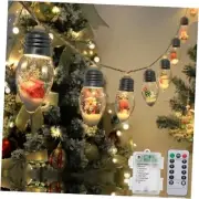 Christmas Lights Indoor 6.8Ft Christmas Snow Globe Lights Christmas Tree Lights