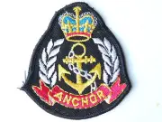 VINTAGE ANCHOR NAUTICAL EMBROIDERED SOUVENIR PATCH WOVEN CLOTH SEW-ON BADGE