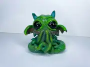 OOAK Doll Polymer Toy Figurine Handmade Poseable #Cute Cthulhu