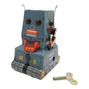 Windup Toy Robot Spring Tinplate Iron Figurine Toy Kids Favor Birthday Gift