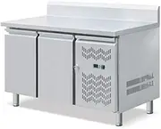 Two Door Under Counter/Bench Fridge with Back Splash