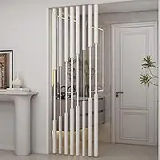 Room Divider Wall Separator, Indoor Partition Screen for Home Office - 7pcs, Modern Separation Column Metal Post, Privacy Screen Divider 155-300cm Modern Partition Columns(7pcs-C,235cm/93in/7.71ft)