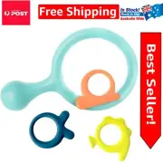 Colorful Bug Floating Bath Toys Set with Net - Educational Fun for Toddlers