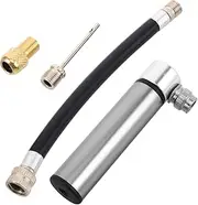 JUMPLAWN Mini Portable Bicycle Air Pump Aluminum Alloy Handheld Pump for Road Mountain Bikes Dual Valve for American French