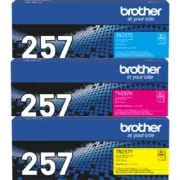NEW Brother TN257 Toner Ink Cartridge Set Cyan/Magenta/Yellow Colours Genuine