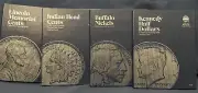 Lot of Whitman coin folders Kennedy Buffalo Indian Head Lincoln NO COINS Vintage
