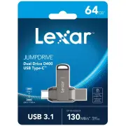 Lexar JumpDrive Dual Drive D400 64GB USB 3.1 Type-C