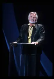 Host Kenny Rogers in AMA Music Awards 1989 Historic TV Old Photo 1