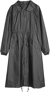 [STKARCV] Women's Raincoat Rain Poncho Cloak with Hood for Hiking Climbing and Touring(Black)