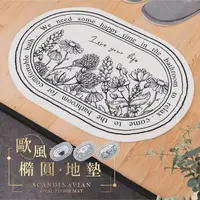 在飛比找鮮拾優惠-【樂嫚妮】橢圓復古風絨毛地墊 吸水地墊 79x51大尺寸地墊