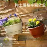 【GARDENERS】陶土風格半圓壁掛盆8入